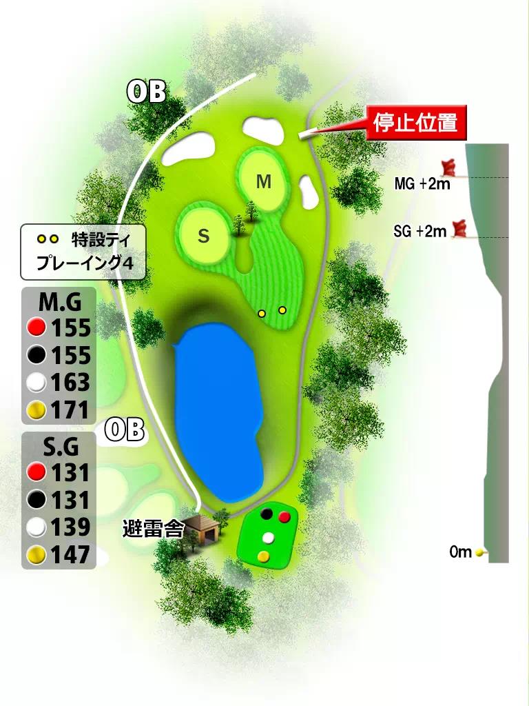 司菊水ゴルフクラブ OUT6番ホール コース図